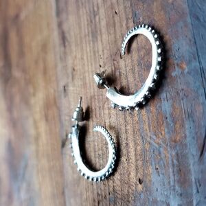 Octopus Tentacles Silver Hoop Earrings